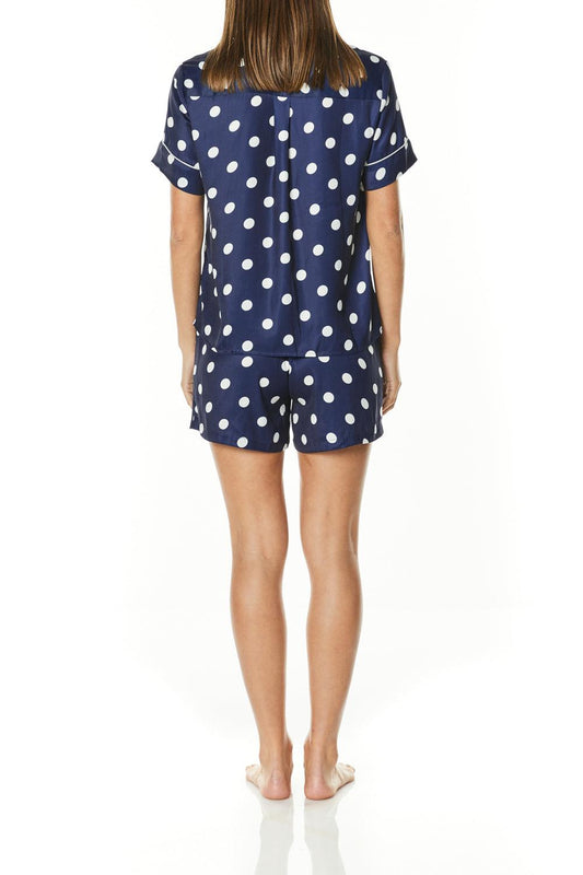 Jaimee Navy Spot Short Set | Gingerlilly Sleepwear