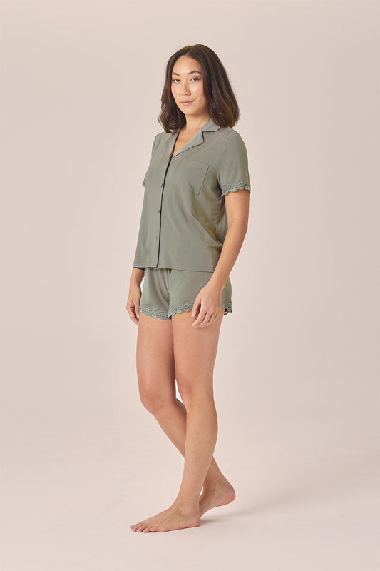 Joni Bamboo Short Set with Lace