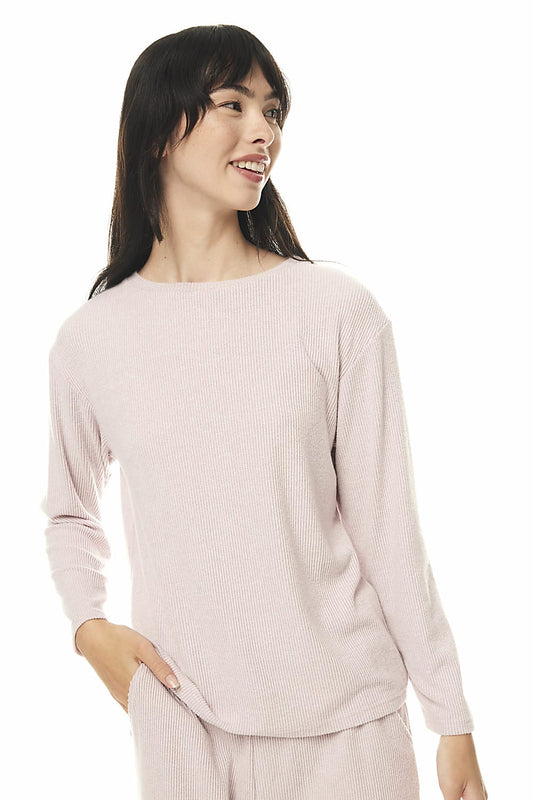 Kendall Pink Ribbed Pj Set