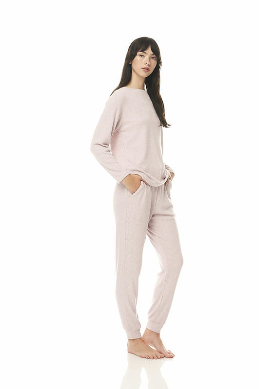 Kendall Pink Ribbed Pj Set