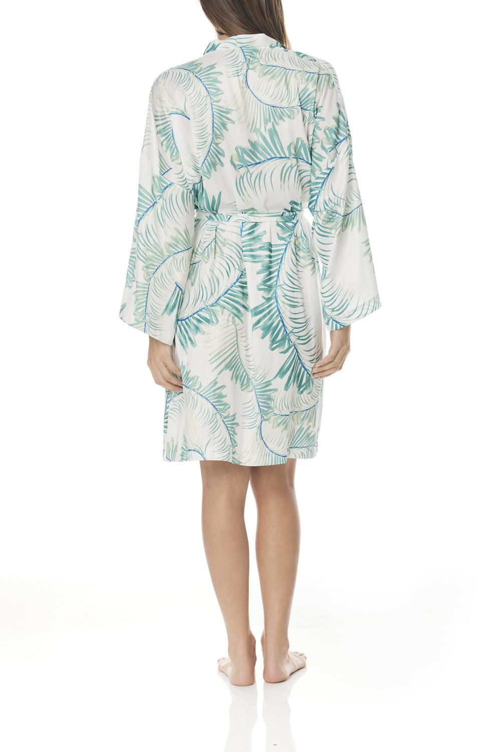 Kirsty Print Satin Kimono | Gingerlilly Sleepwear