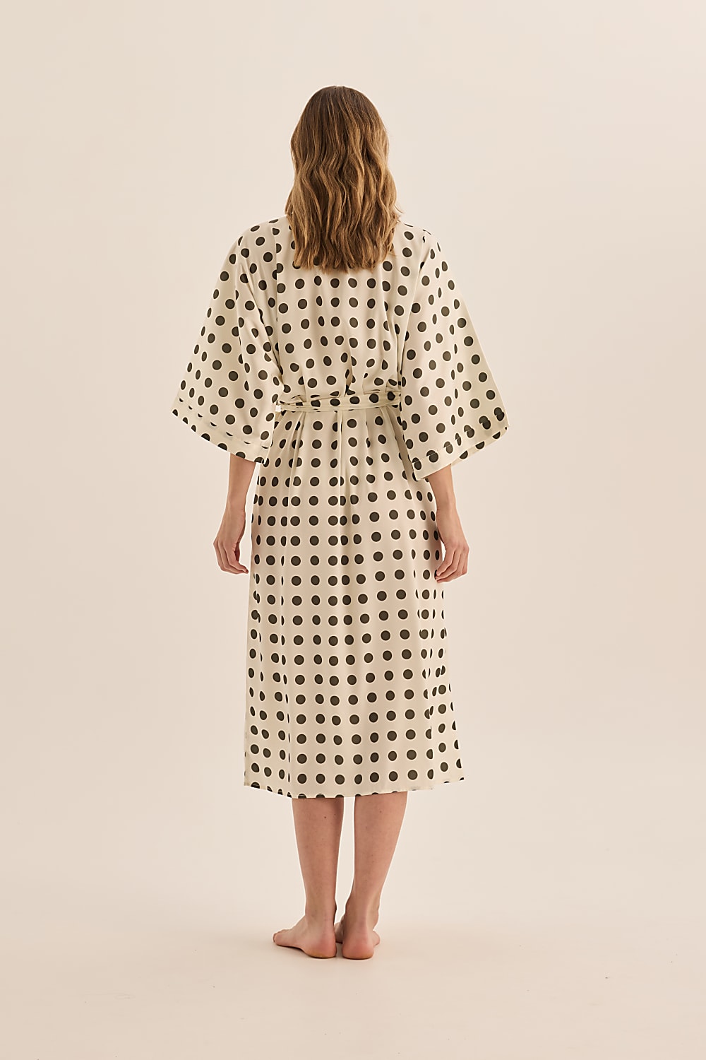 Lana Olive Spot Robe | Gingerlilly Sleepwear