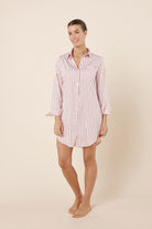 Gingerlilly Lolita Striped Boyfriend Night Shirt - Pink - Side