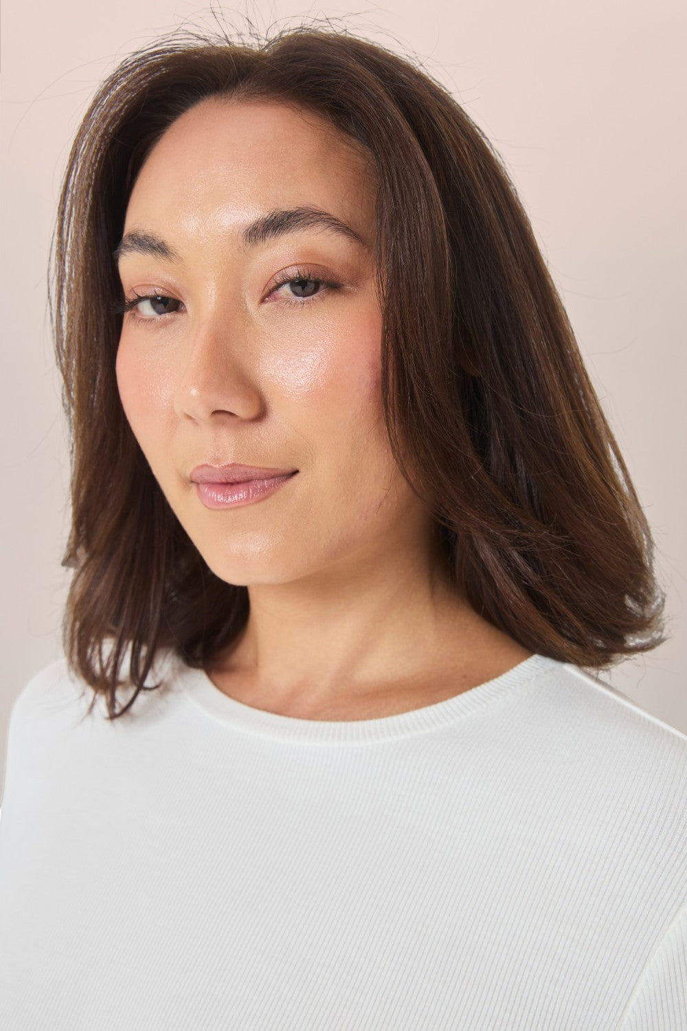 Gingerlilly Lombardy Rib Long Sleeve Top in Ecru