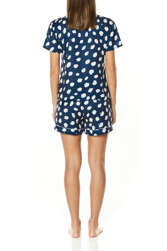 Madison Navy Geo Spot Short Set | Gingerlilly Sleepwear