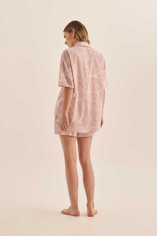 Milana Pink Cotton Floral PJ | Gingerlilly Sleepwear