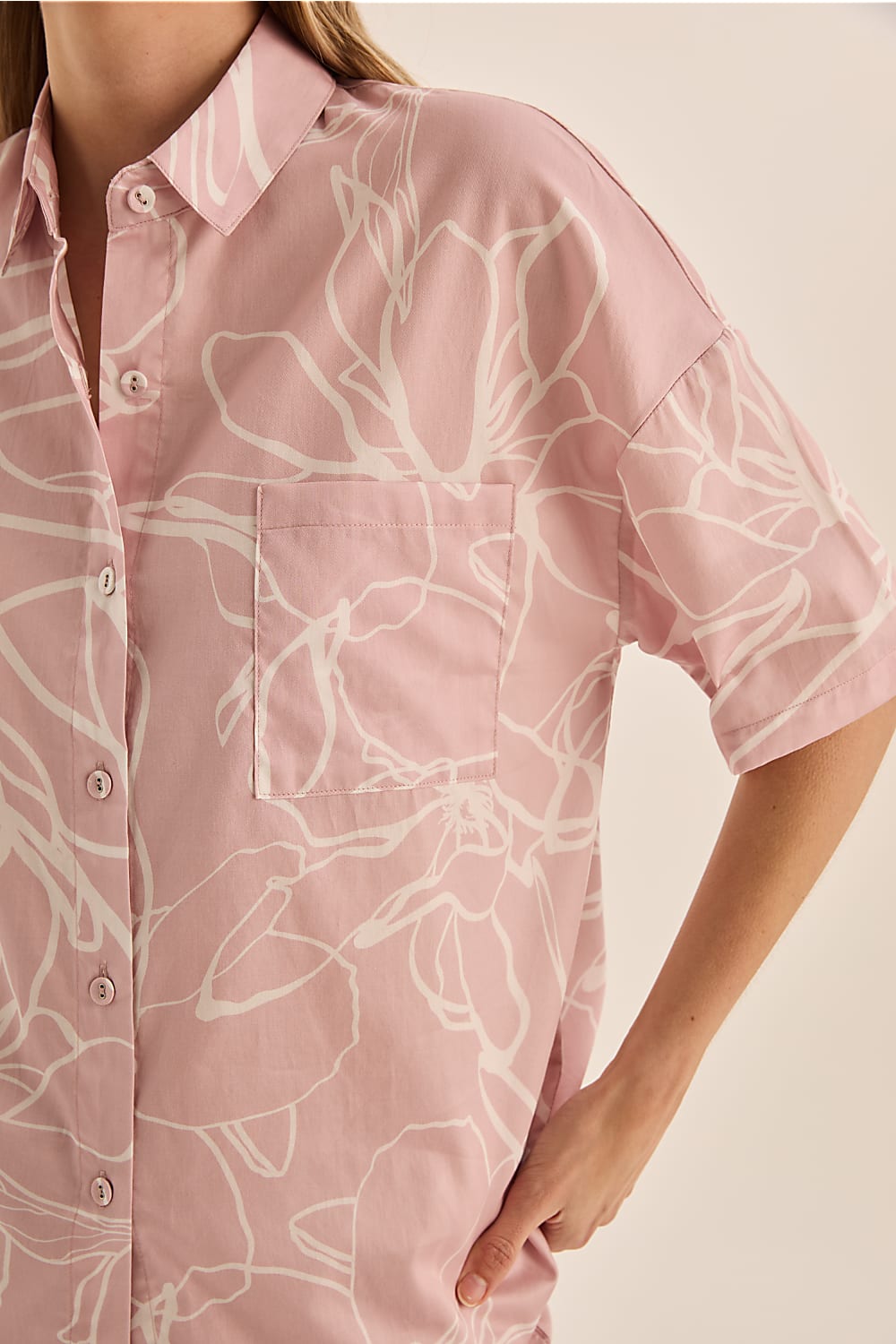 Milana Pink Cotton Floral PJ | Gingerlilly Sleepwear