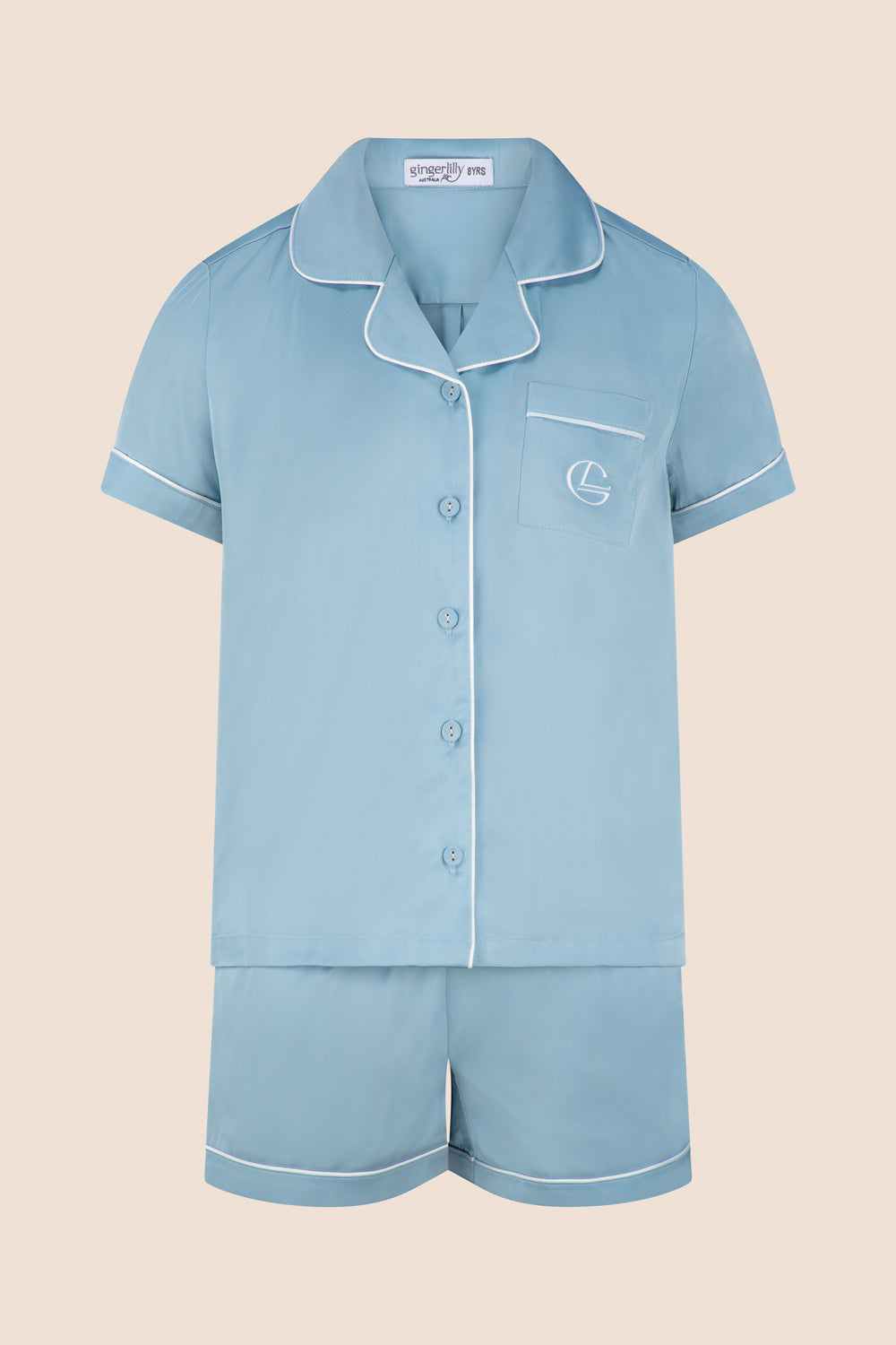 Mini Sonia Silky Satin Short PJ Set