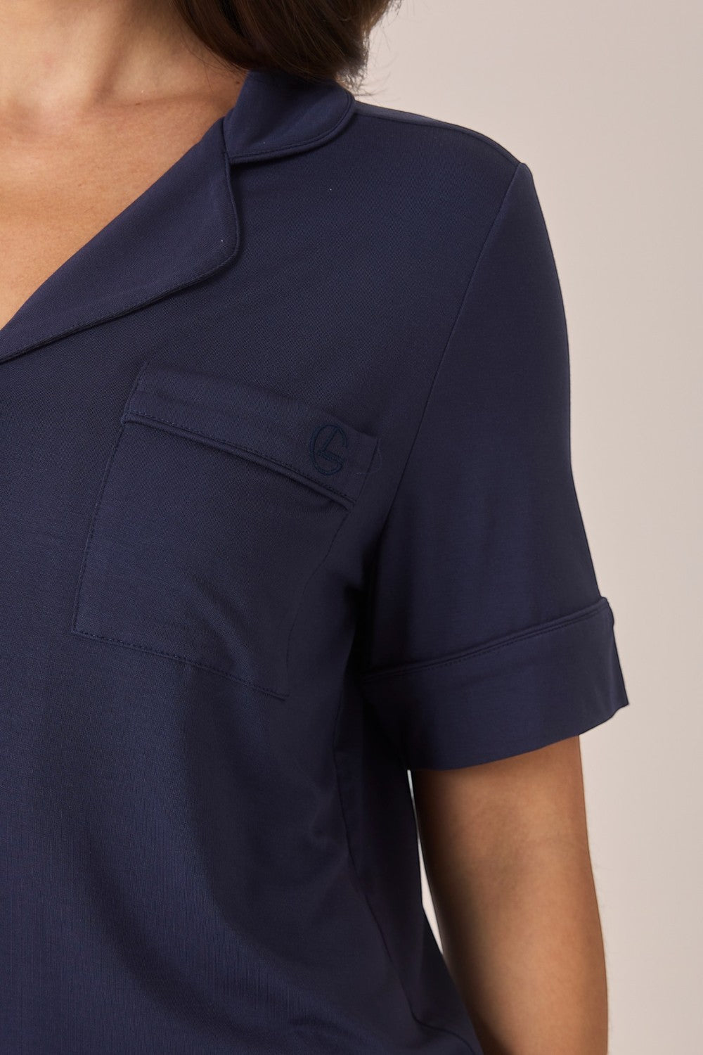 Gingerlilly Matilda Bamboo Short PJ Set in Navy