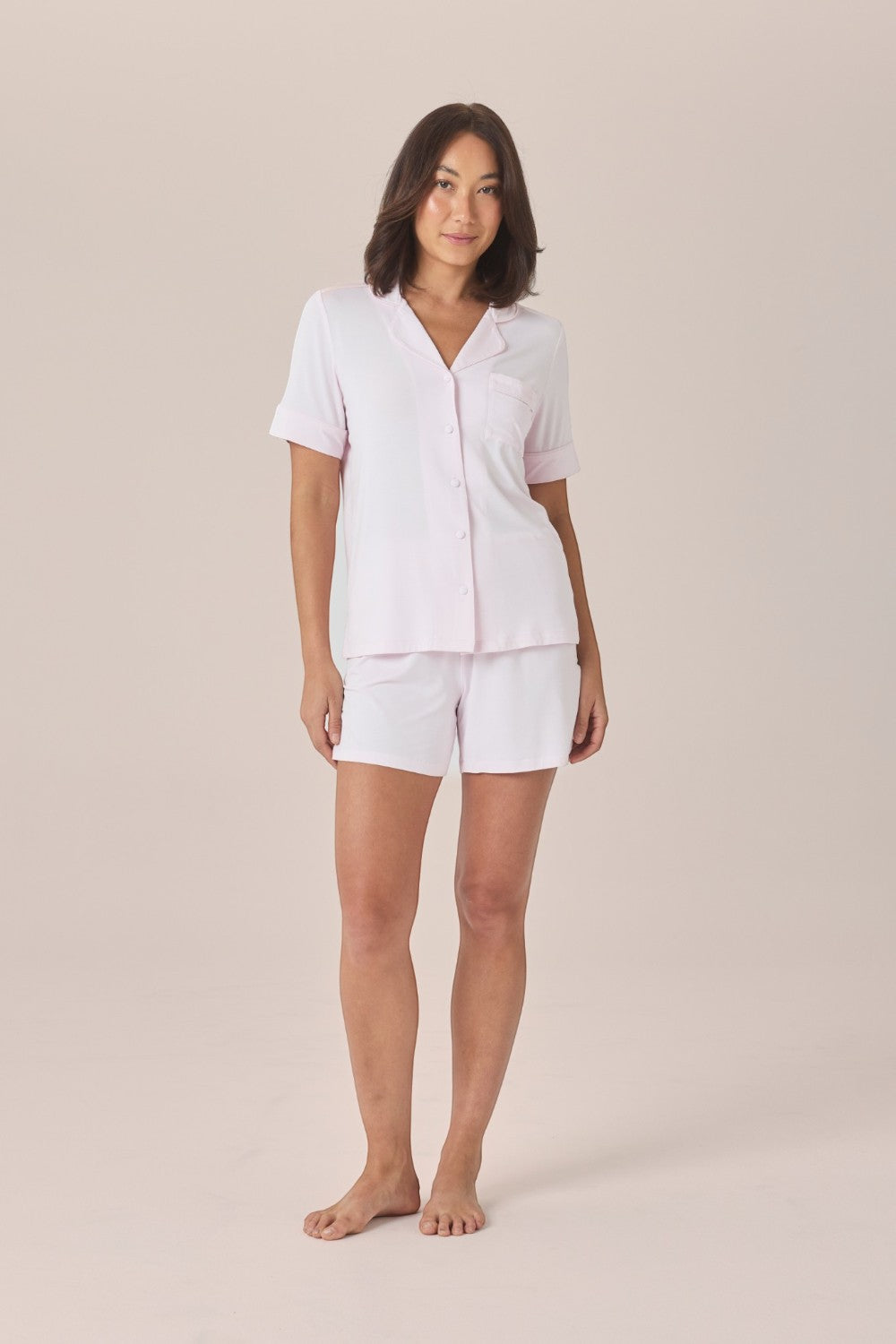 Gingerlilly Matilda Bamboo Short PJ Set in Pink