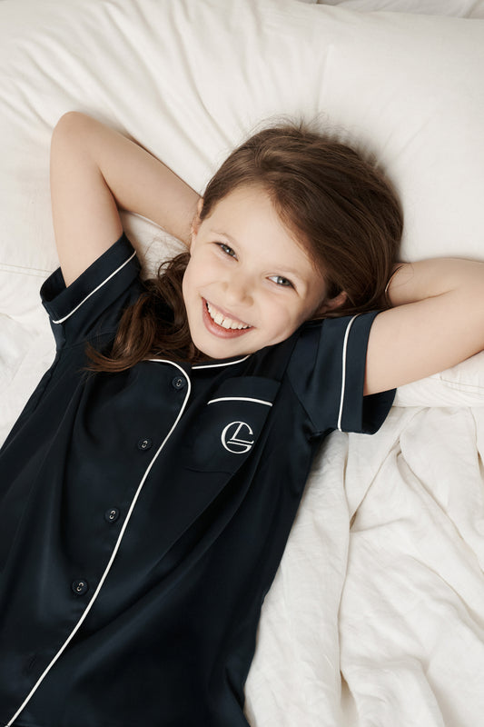 Mini Sonia Silky Satin Short PJ Set