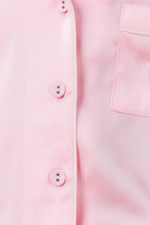 Gingerlilly Mini Sonia Silky Satin Short PJ Set - Pink - Detail