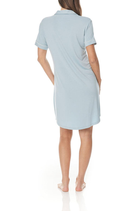 Norah Blue Haze Modal Nightie | Gingerlilly Sleepwear