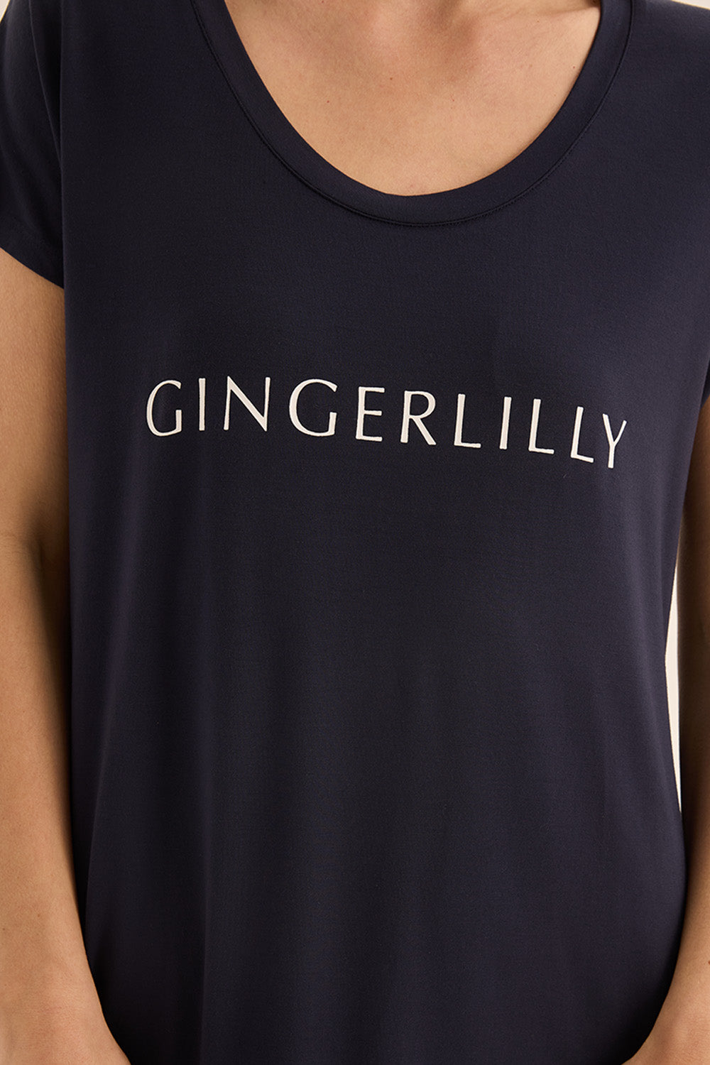 Nova Navy Bamboo Nightie | Gingerlilly Sleepwear