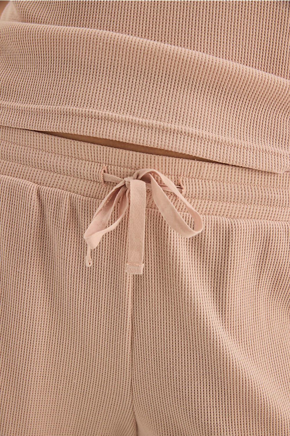 Olivia Beige Waffle Short Set | Gingerlilly Sleepwear