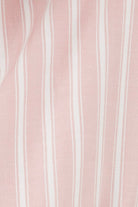 Octavia Cotton Stripe PJ Set Pink, close up of soft pink striped cotton fabric texture