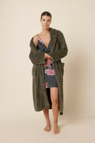 Gingerlilly Piper Floral Silky Satin Nightie - Black - Lifestyle alt