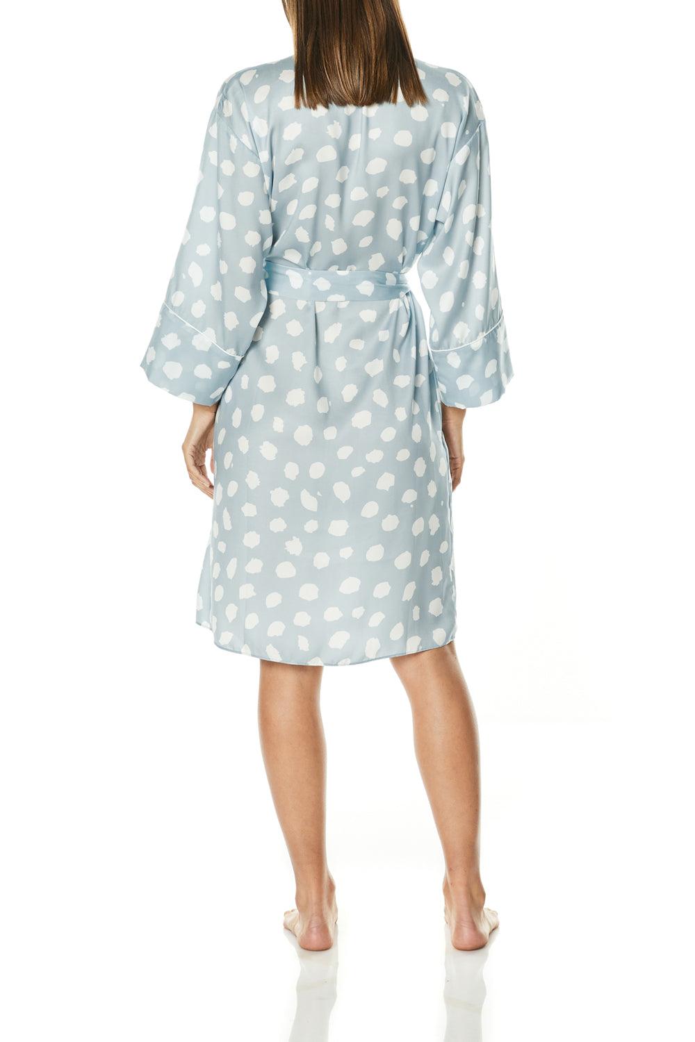 Raine Blue Geo Spot Robe