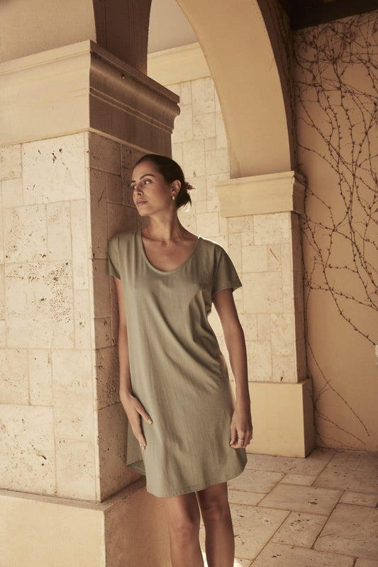 Sienna Olive Bamboo Nightdress | Gingerlilly Sleepwear