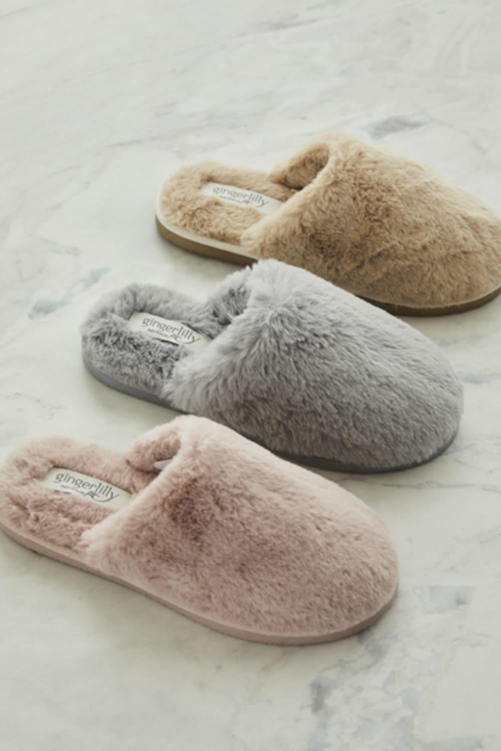 Cortina Plush Fluffy Slipper | Gingerlilly Sleepwear