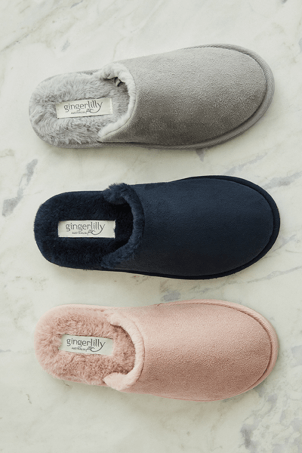 St Moritz Mock Suede Slipper Pink | Gingerlilly Sleepwear