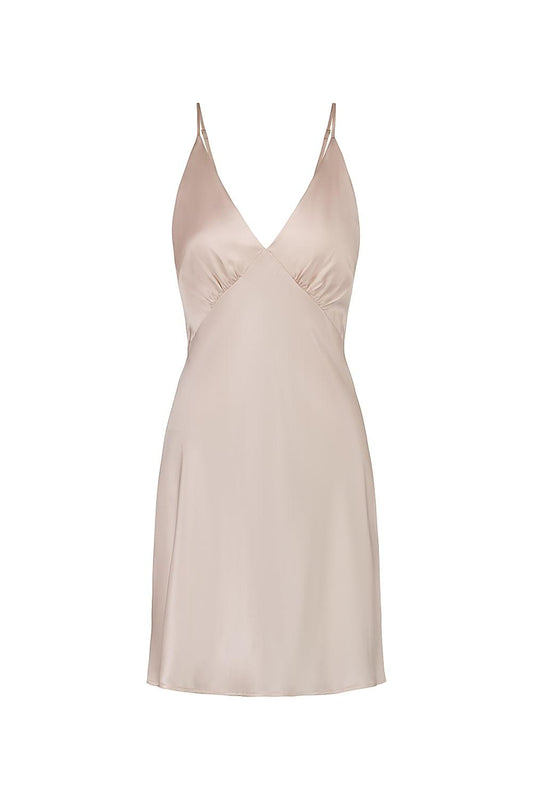 Seraphina Pure Silk Pink Chemise Short | Gingerlilly Sleepwear