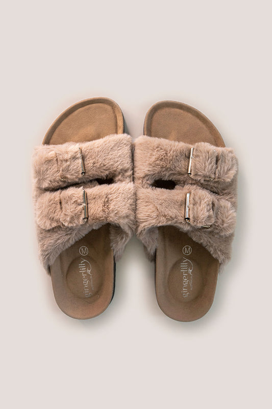 Sorrento Slipper in Beige | Gingerlilly Sleepwear