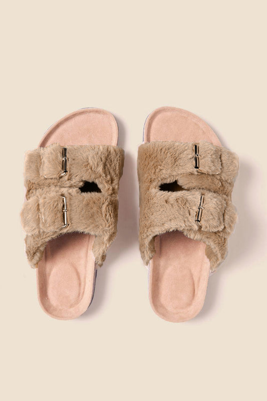 Sorrento Slipper in Beige | Gingerlilly Sleepwear