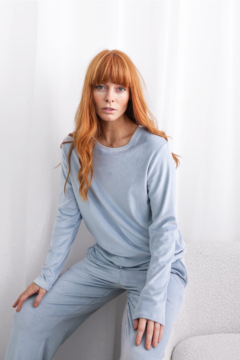 Thea Velour Long Lounge Set