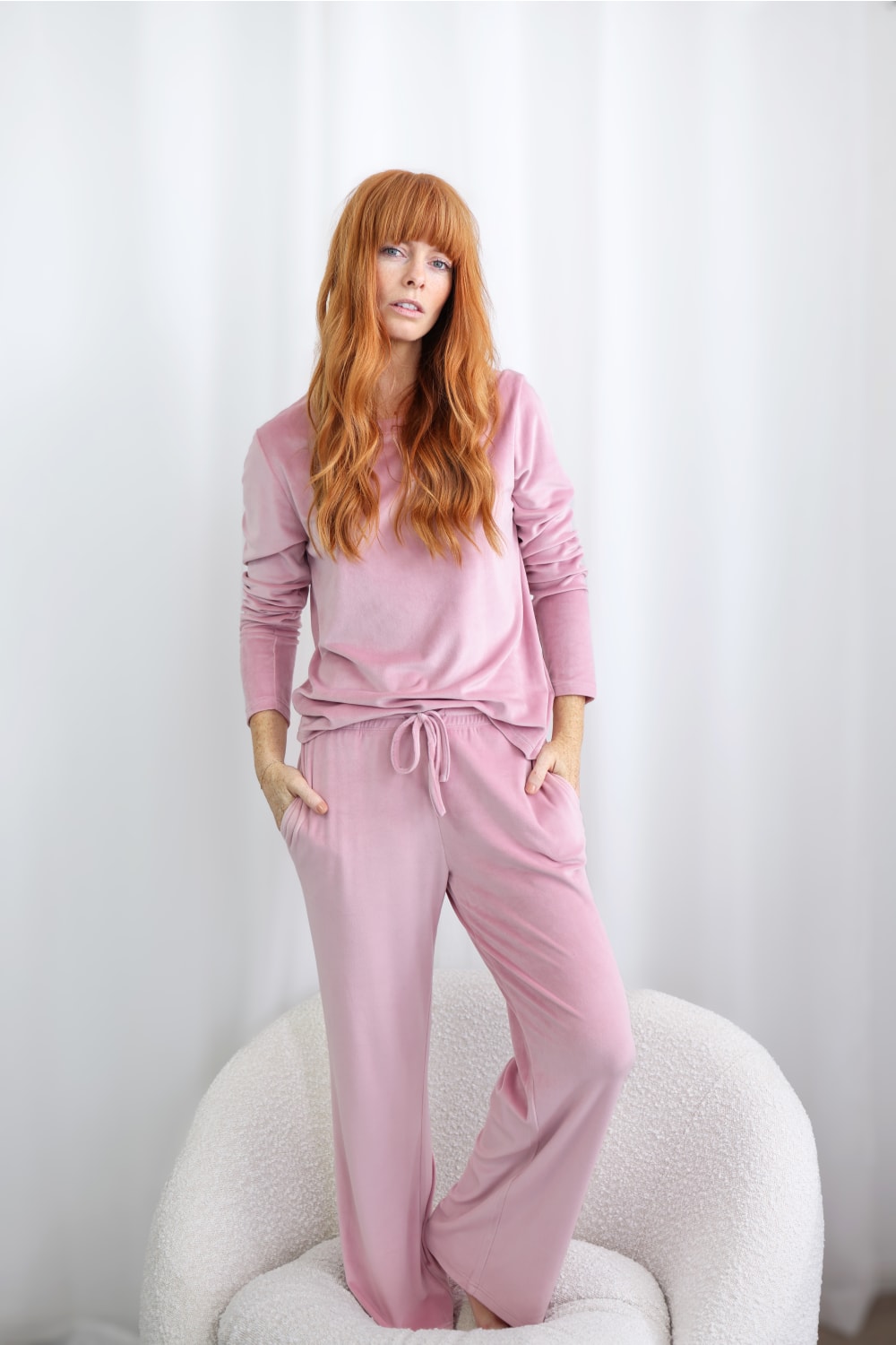 Thea Velour Long Lounge Set