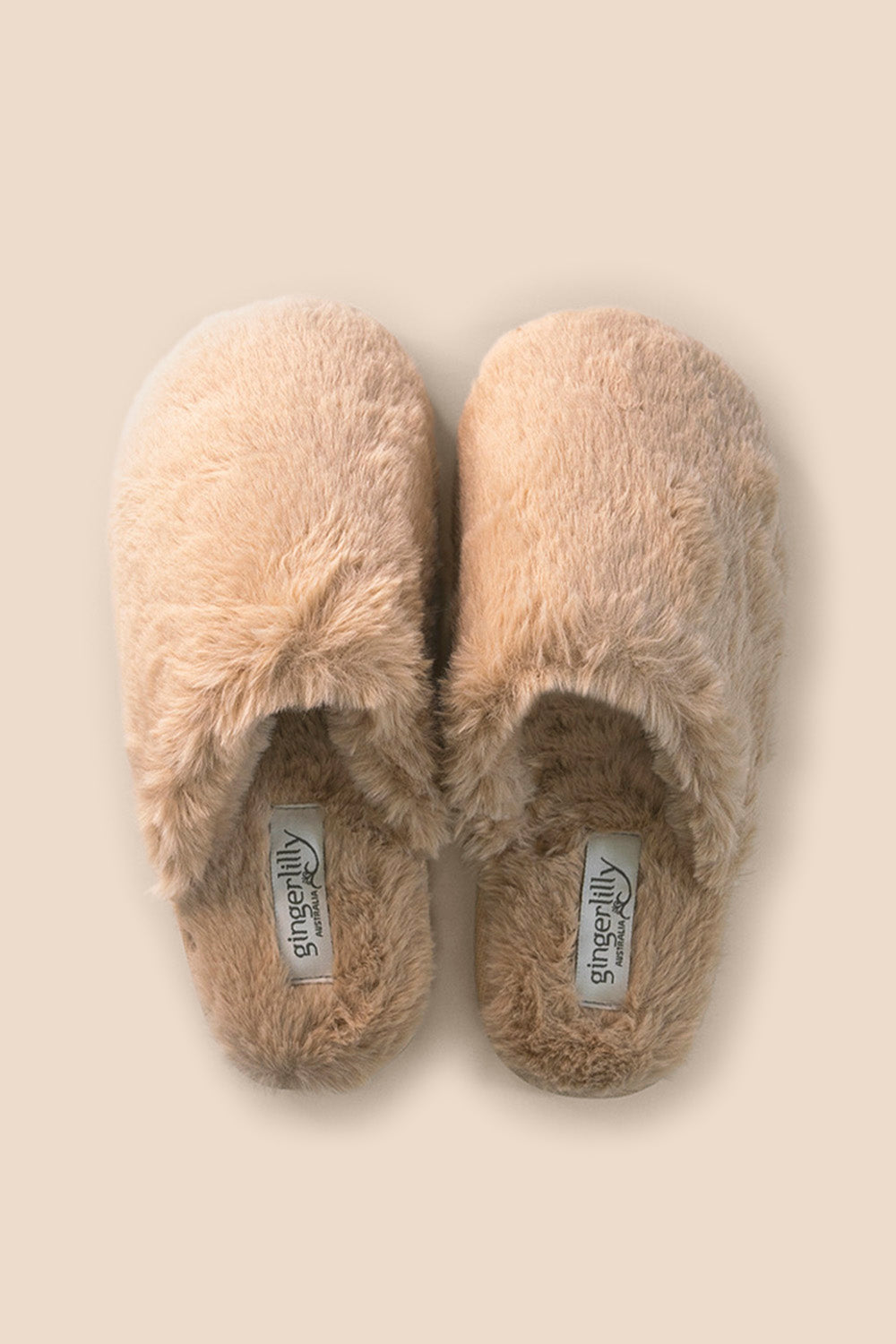 Gingerlilly Turin Slipper in Beige - Top