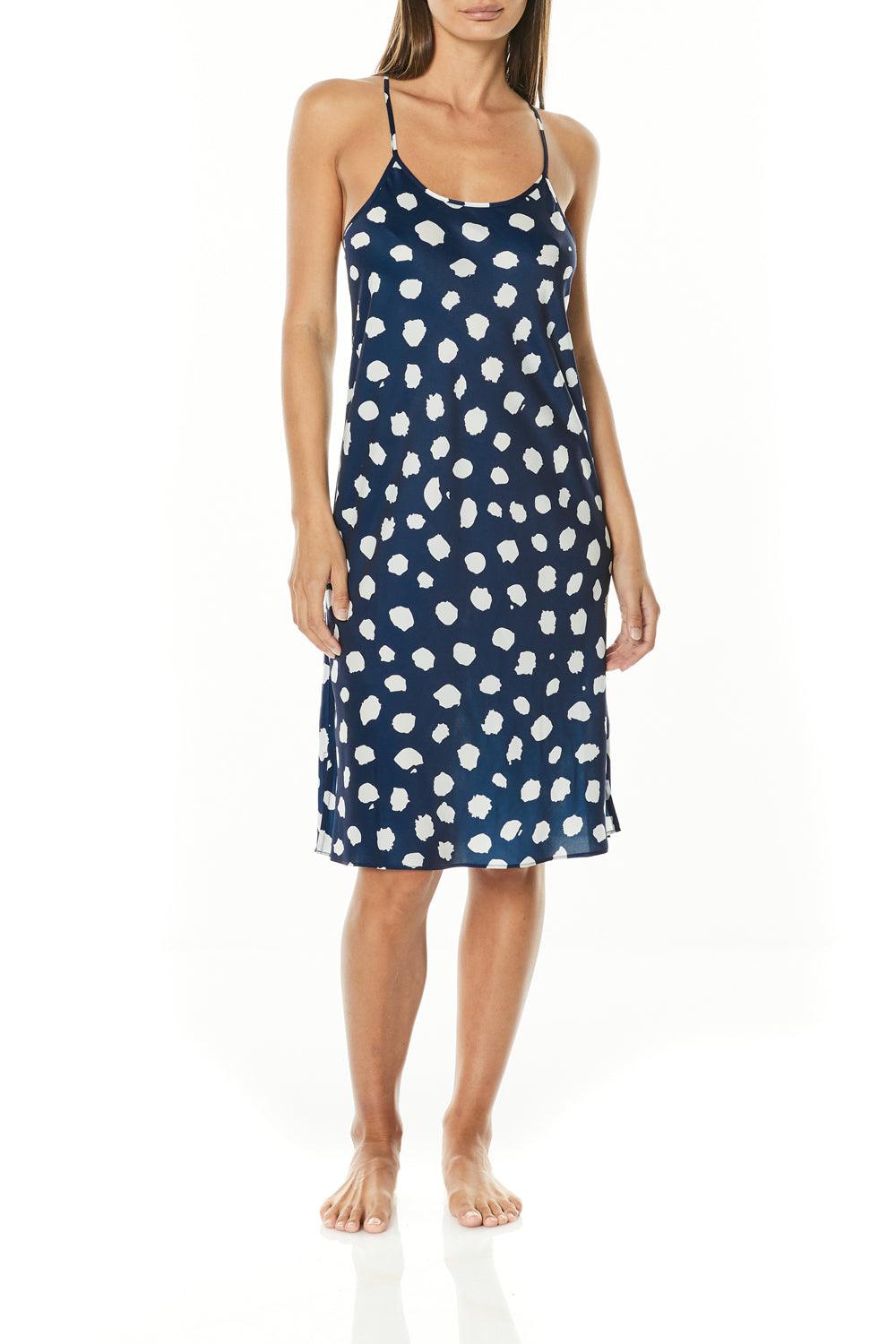 Viola Navy Geo Spot Nightie