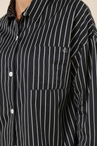 Gingerlilly Willow Cotton Stripe PJ Set - Black - Detail