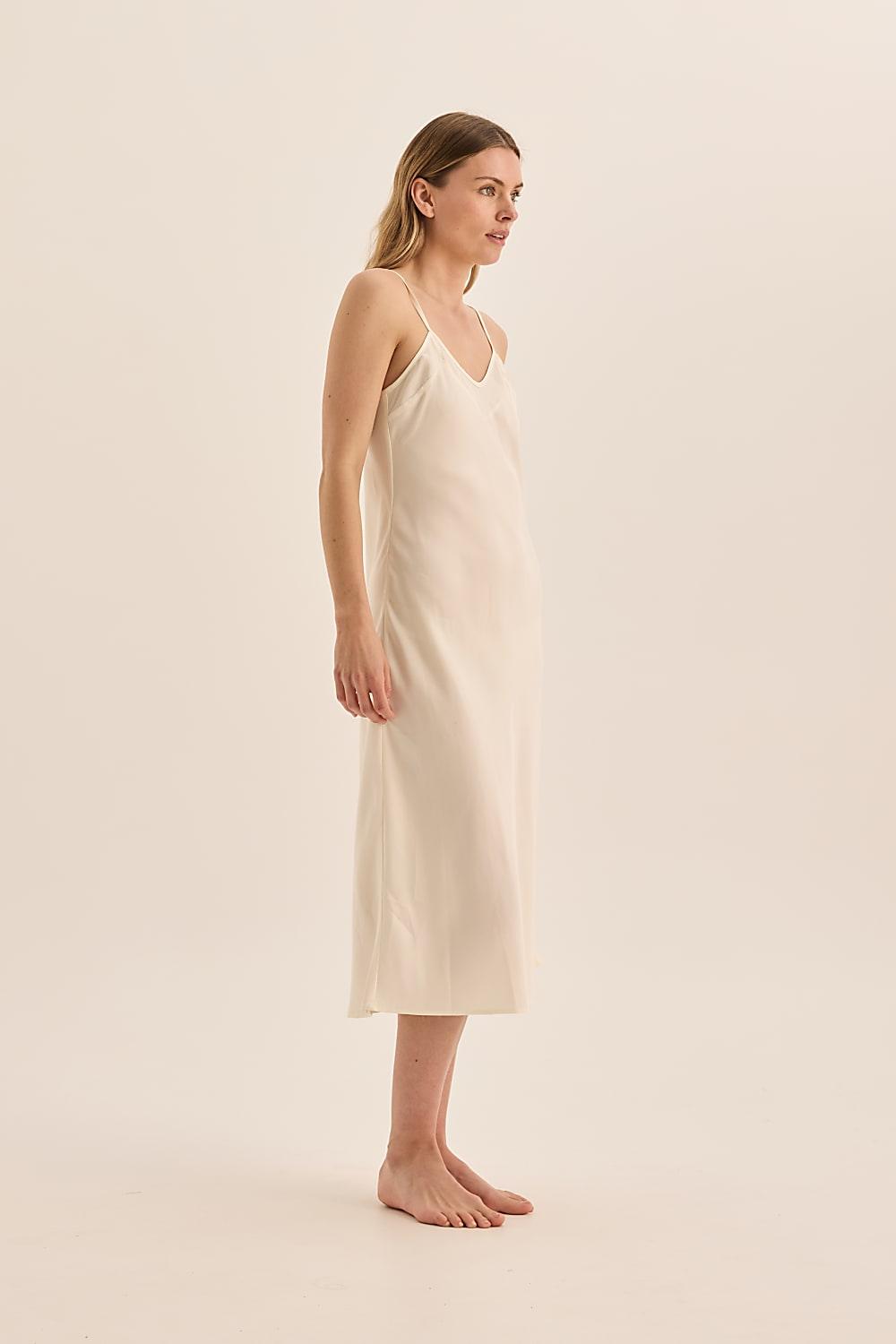 Yana Satin Ivory Slip Dress | Gingerlilly Sleepwear