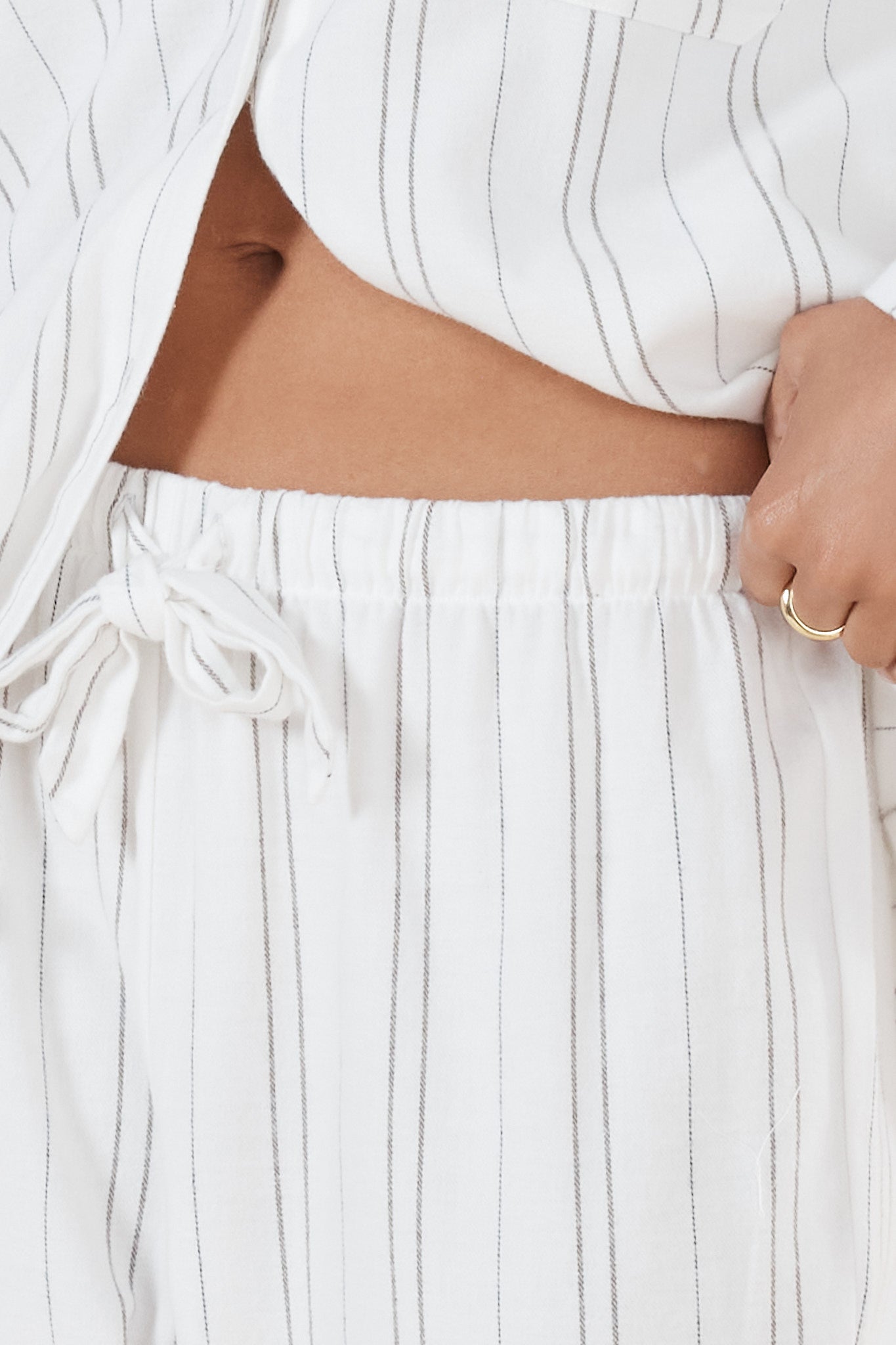 Amelie Stripe Cotton Long PJ set - Gingerlilly Sleepwear