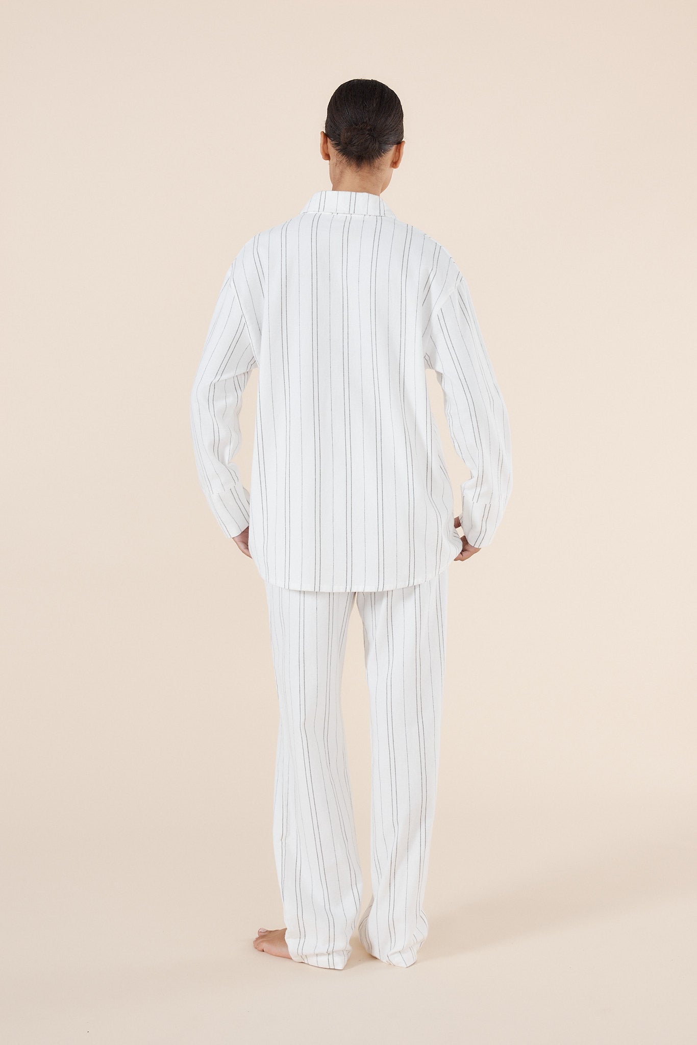 Amelie Stripe Cotton Long PJ set - Gingerlilly Sleepwear