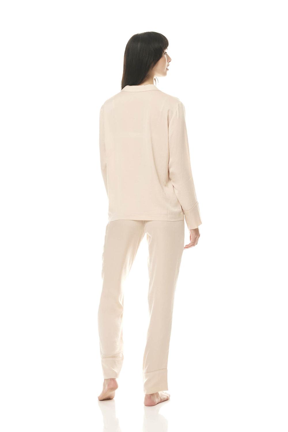 Bailey Natural Satin PJ Set - Gingerlilly Sleepwear