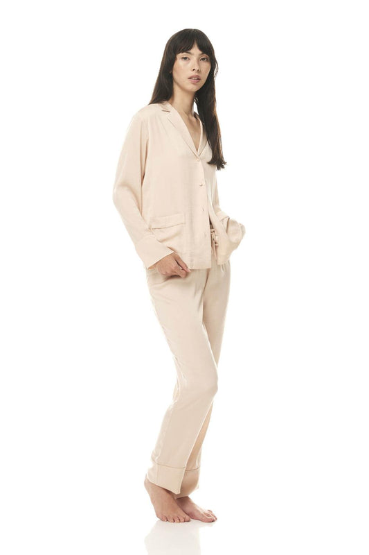Bailey Natural Satin PJ Set - Gingerlilly Sleepwear
