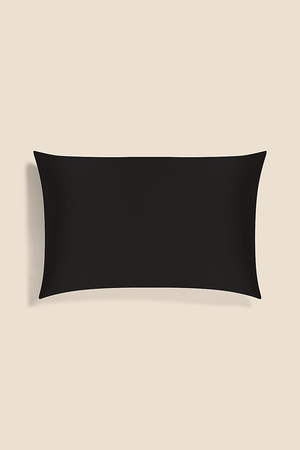 Blissful Black Pure Silk Pillowcase - Gingerlilly Sleepwear