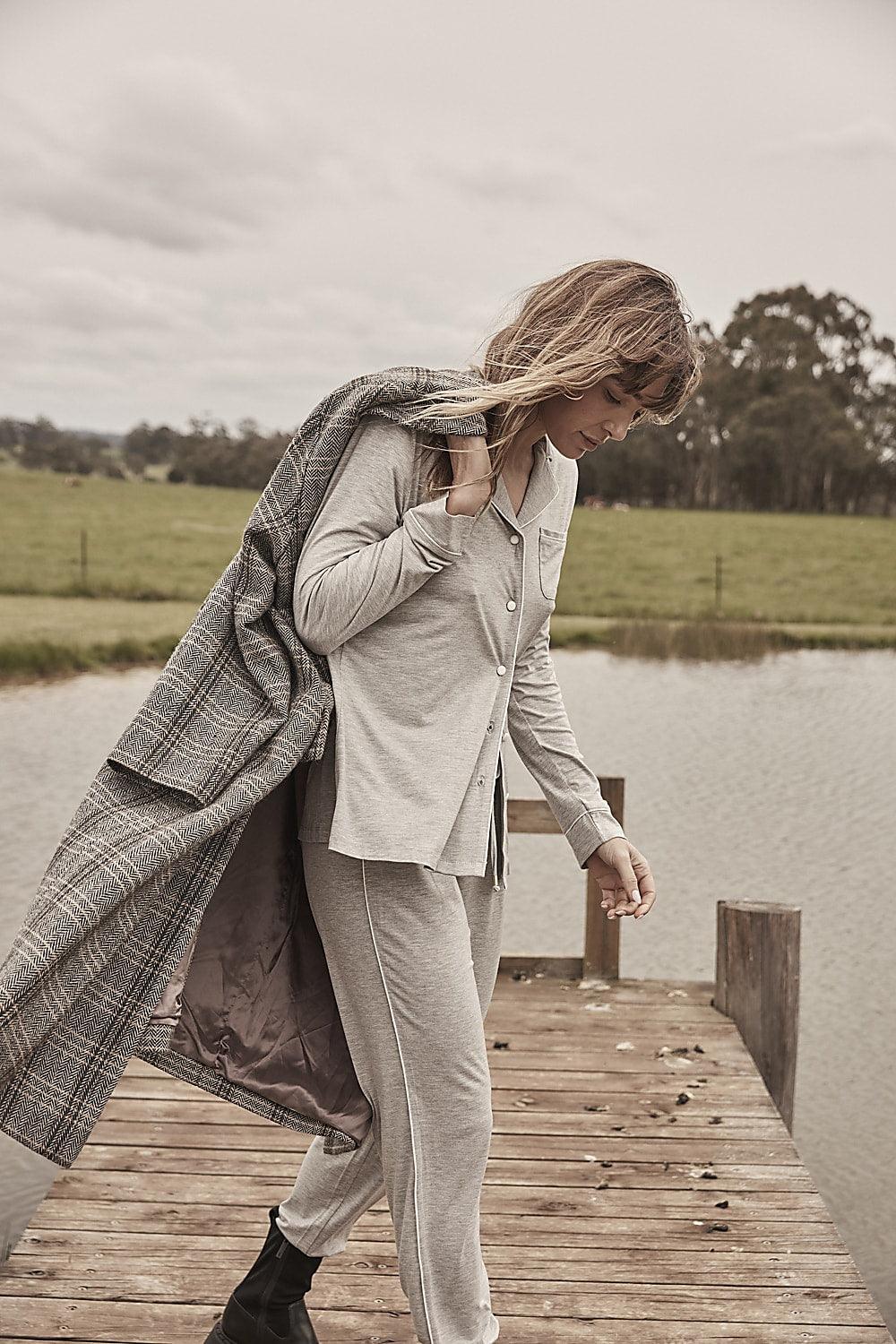 Calandra Grey Modal Pj - Gingerlilly Sleepwear