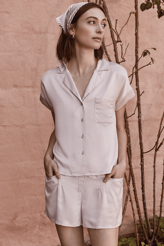 Casey Pink Short Set - Gingerlilly Sleepwear