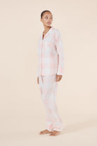 Gingerlilly Emery Buffalo Check Cotton PJ Set - Pink - Front