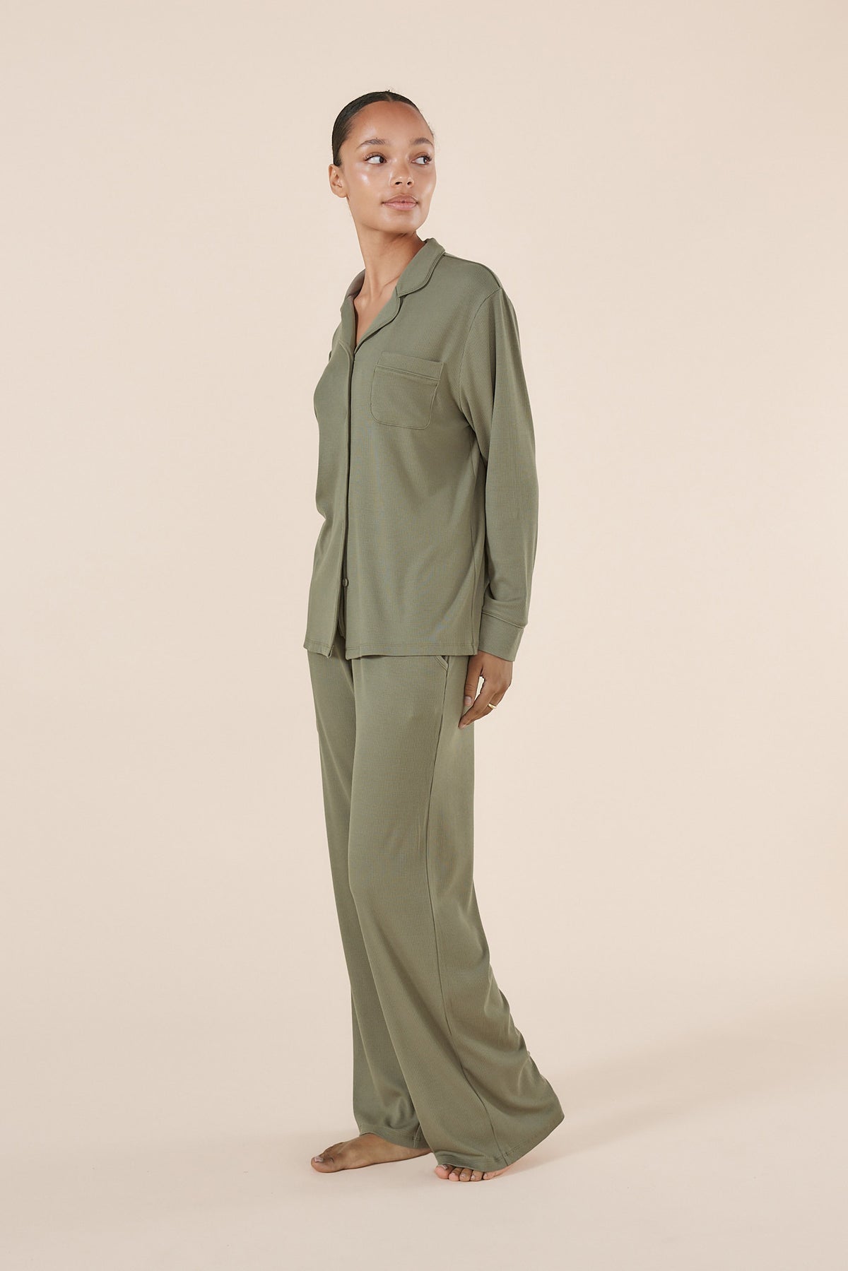 Green ribbed Lounge Set | Women's loungewear by Gingerlilly ...
