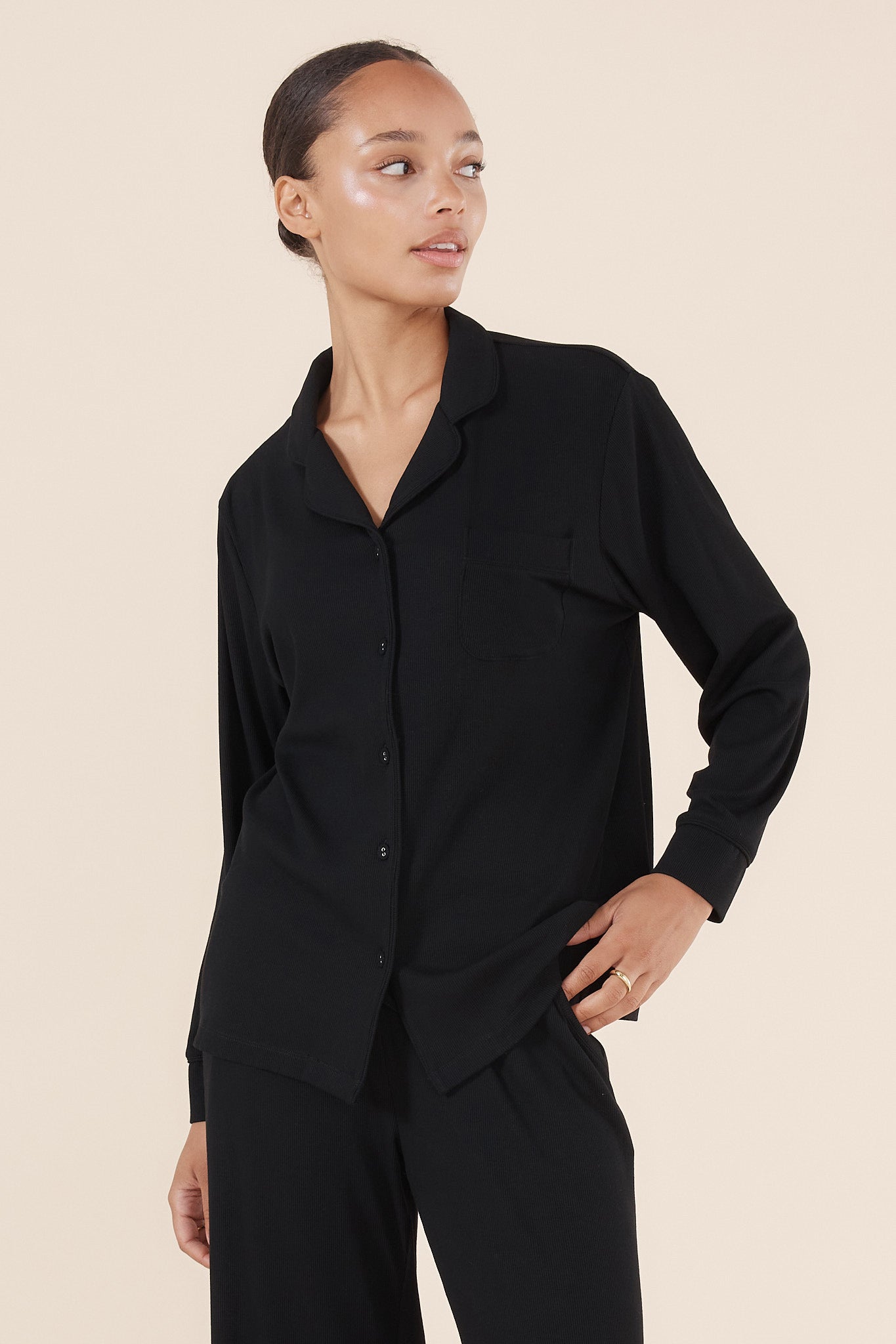 Emilia Ribbed Lounge PJ set - Gingerlilly Sleepwear