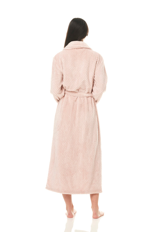 Enid Pink Jacquard Robe - Gingerlilly Sleepwear