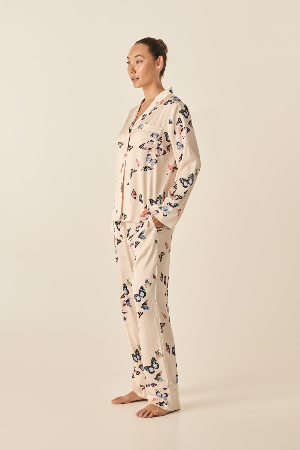 Estelle Butterfly Silky Satin Set  - Gingerlilly Sleepwear