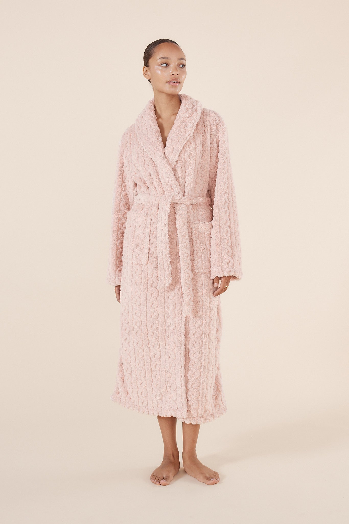 Gabriella Plush Long Robe - Gingerlilly Sleepwear