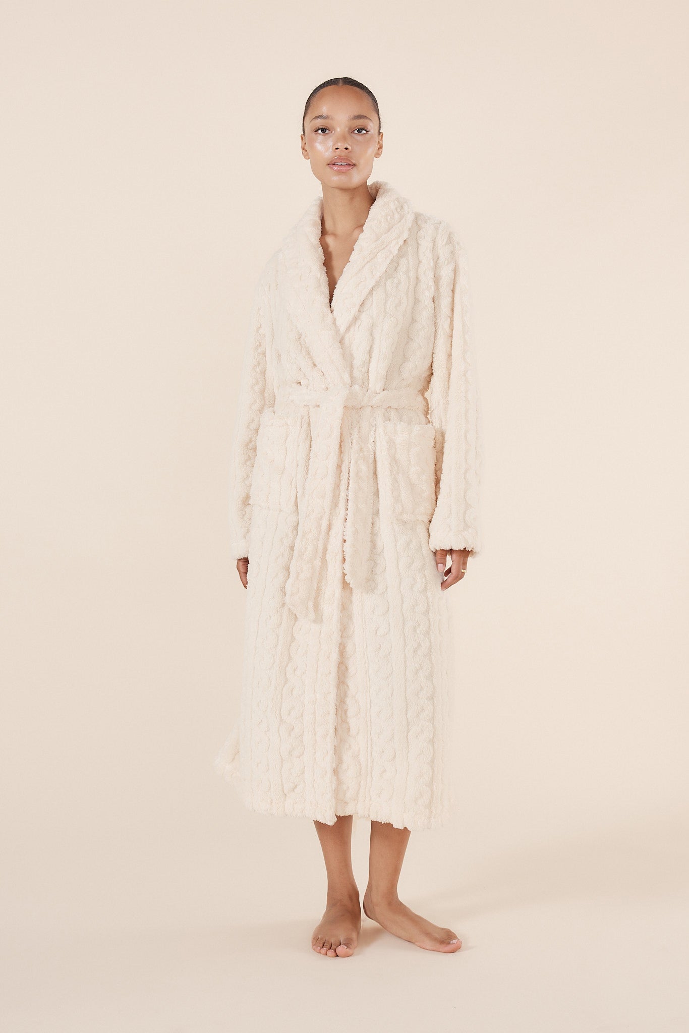 Gabriella Plush Long Robe - Gingerlilly Sleepwear