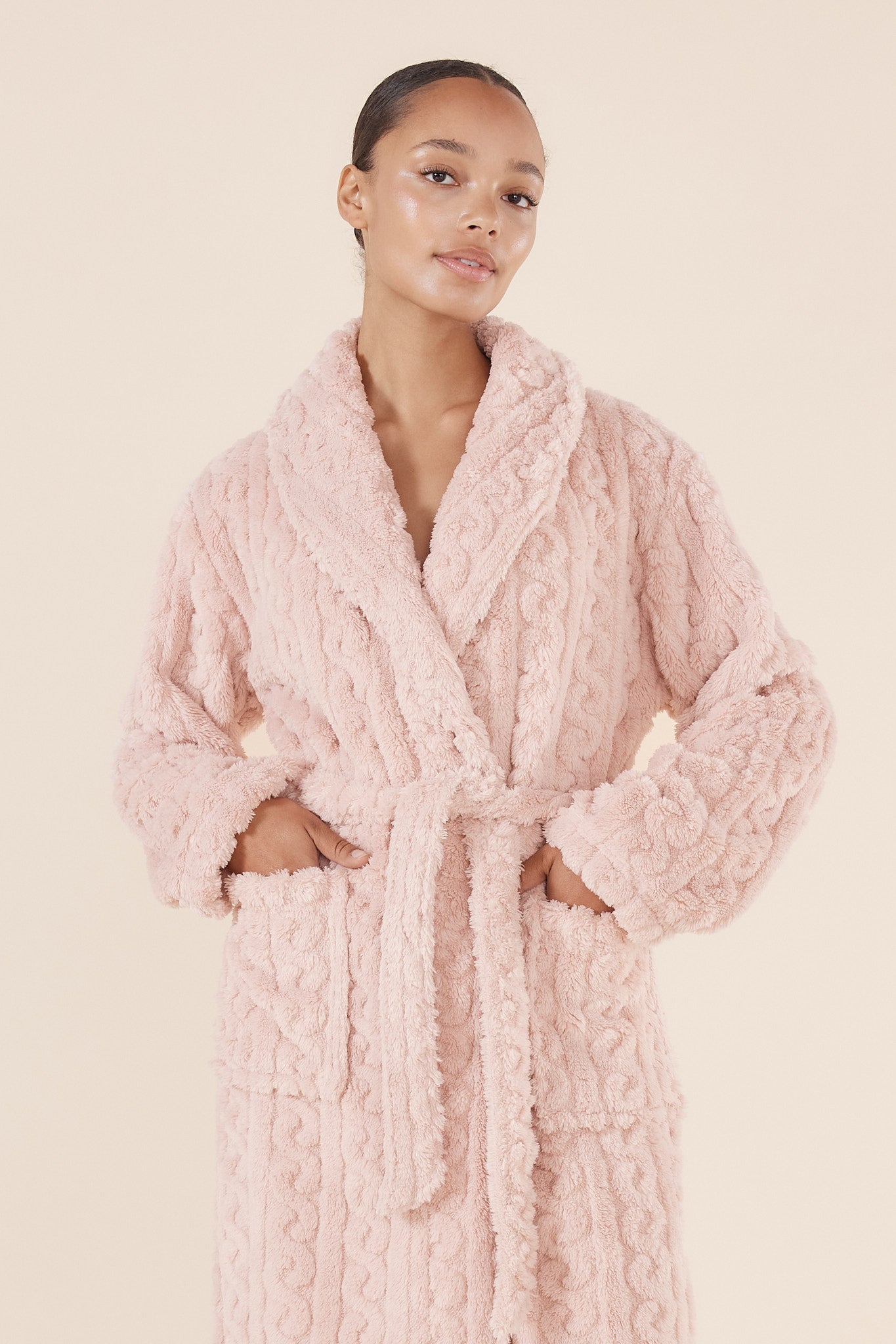 Gabriella Plush Long Robe - Gingerlilly Sleepwear