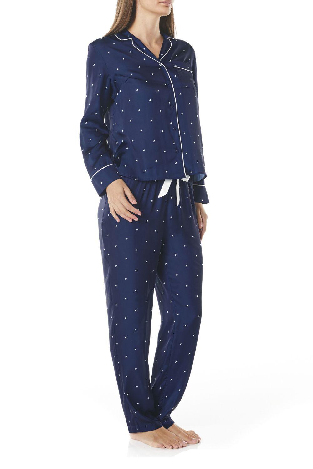 Aleisha Navy Small Geo Spot PJ | Gingerlilly Sleepwear